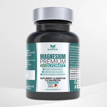 Magneziu Bisglicinat Premium, 30 capsule vegane