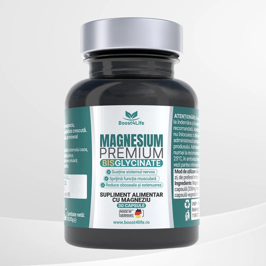 Magneziu Bisglicinat Premium, 30 capsule vegane