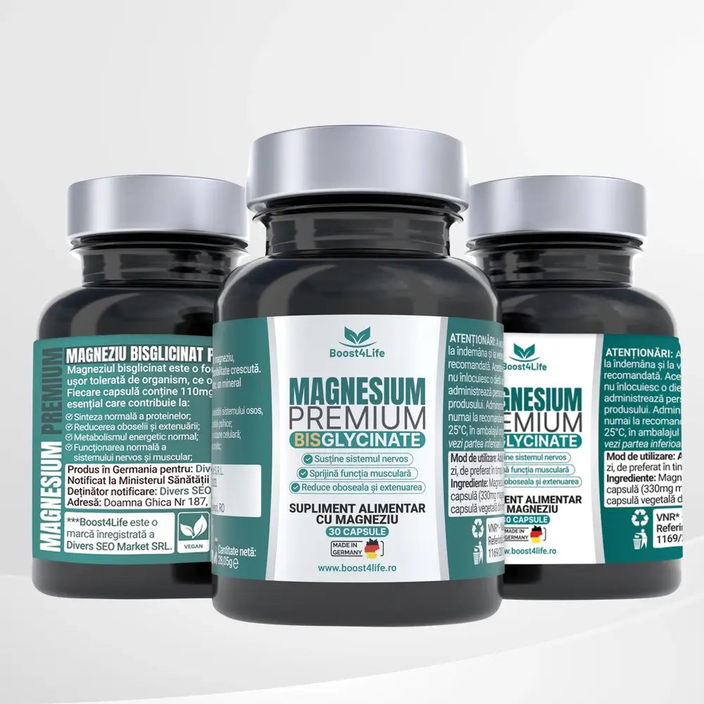 Magneziu Bisglicinat Premium, 30 capsule vegane