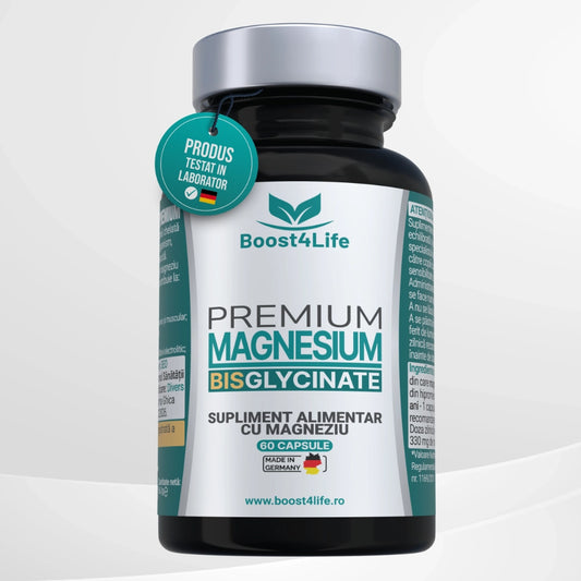 Magneziu Bisglicinat Premium, 60 capsule vegane